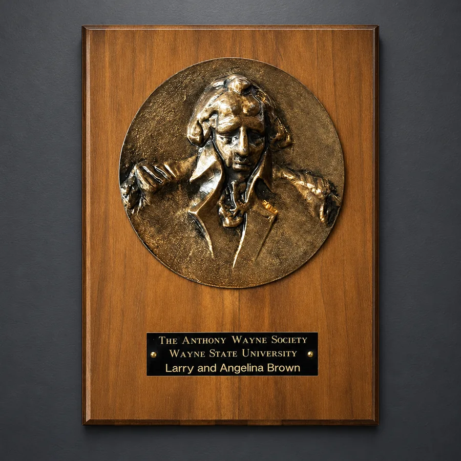 The Anthony Wayne Society bronze plaque, Wayne State University